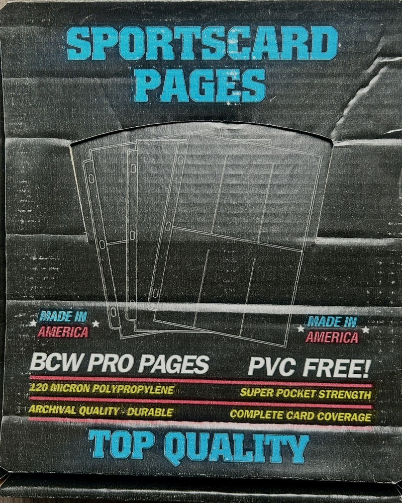 25 BCW Pro 6-Pocket Tall / Widevision Trading Card Pages coupon binder sheets-image
