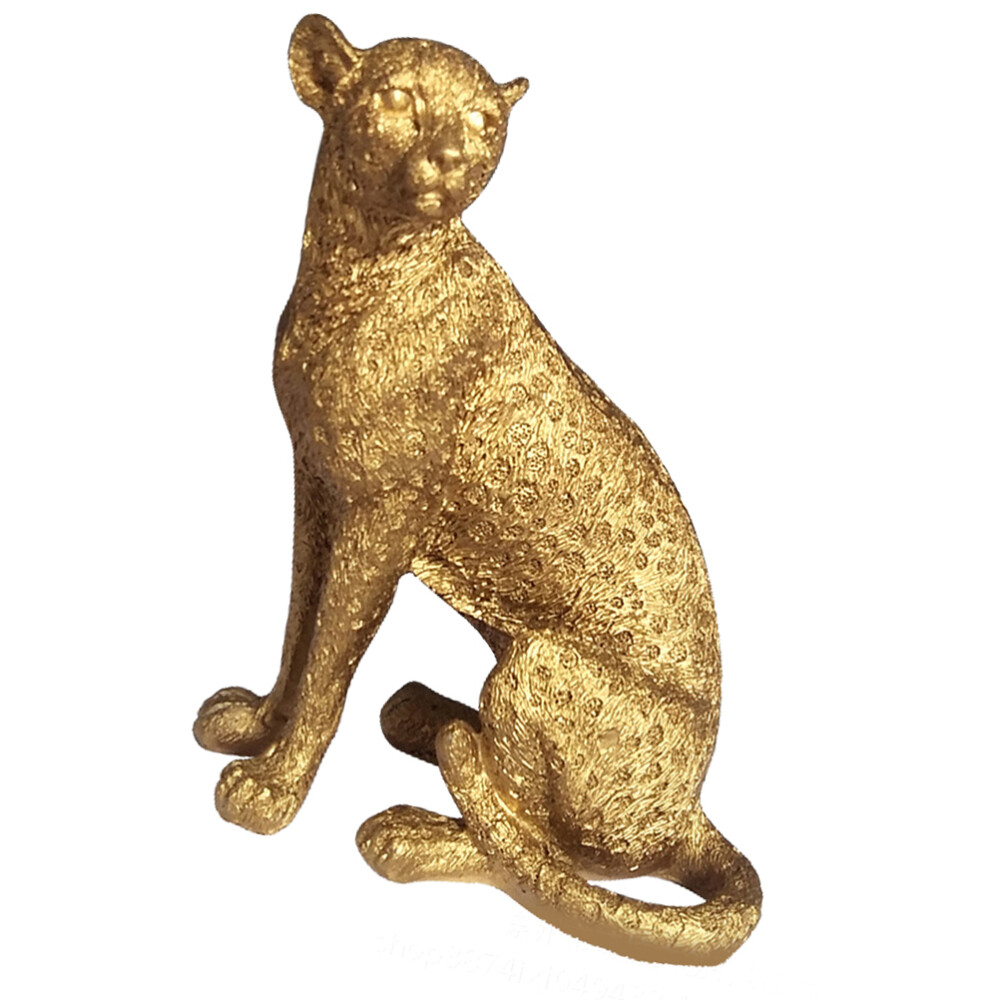 Tabletop Leopard Decor Figurine Panther Statue