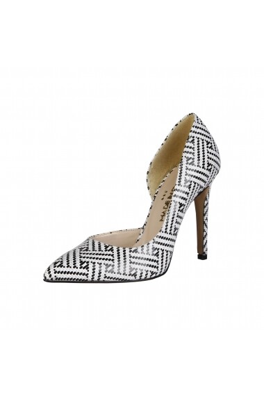 Clearance Sale - Italian AMINA Bianco Nero Pumps 70% Off-image