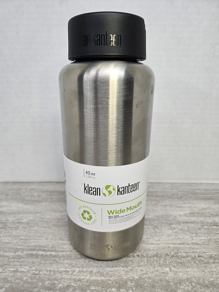 Klean Kanteen Classic Wide Mouth Stainless Steel Water Bottle 40oz
