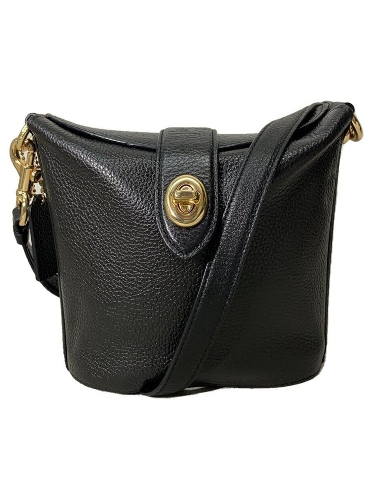 Auth COACH Addie Crossbody C2814 in Black Leather F/S 424728 Pre-Owned