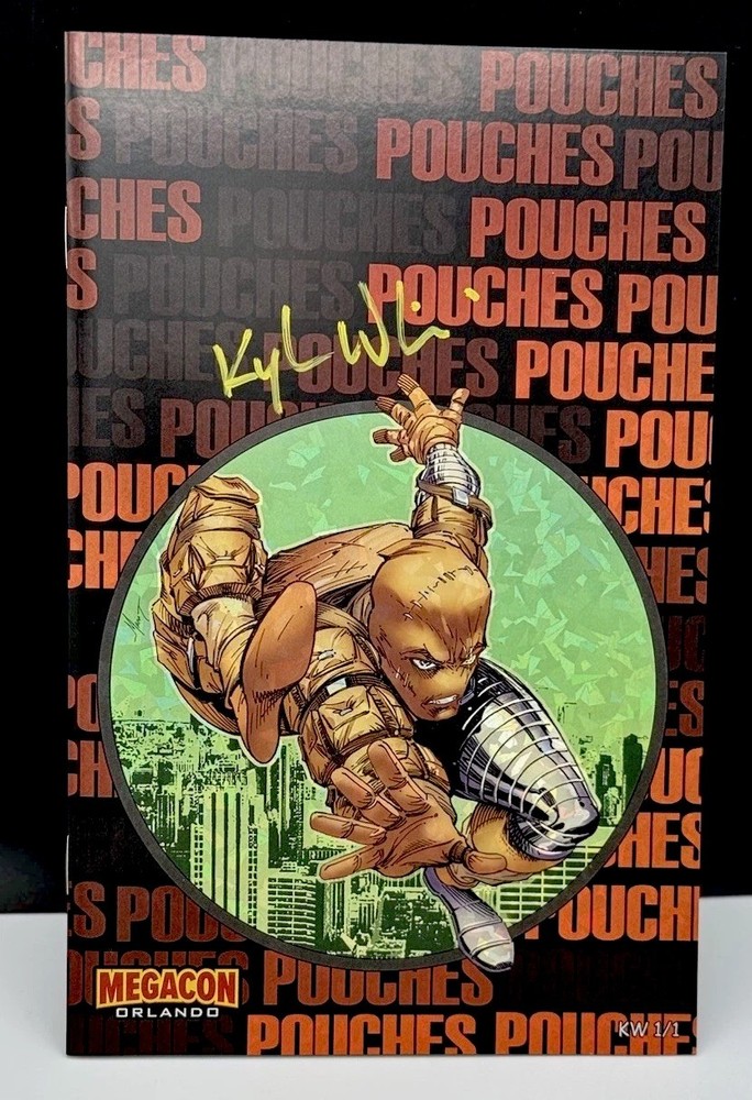 Adventures of Wyatt and Pouches Foil Exclusive KW 1/1 SIGNED KYLE WILLIS