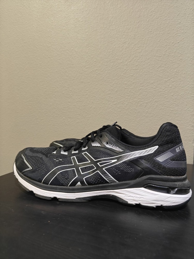 Asics Running Shoes Mens 14 Black GT 2000 7 Extra Wide Skylight Sneaker 1011A161