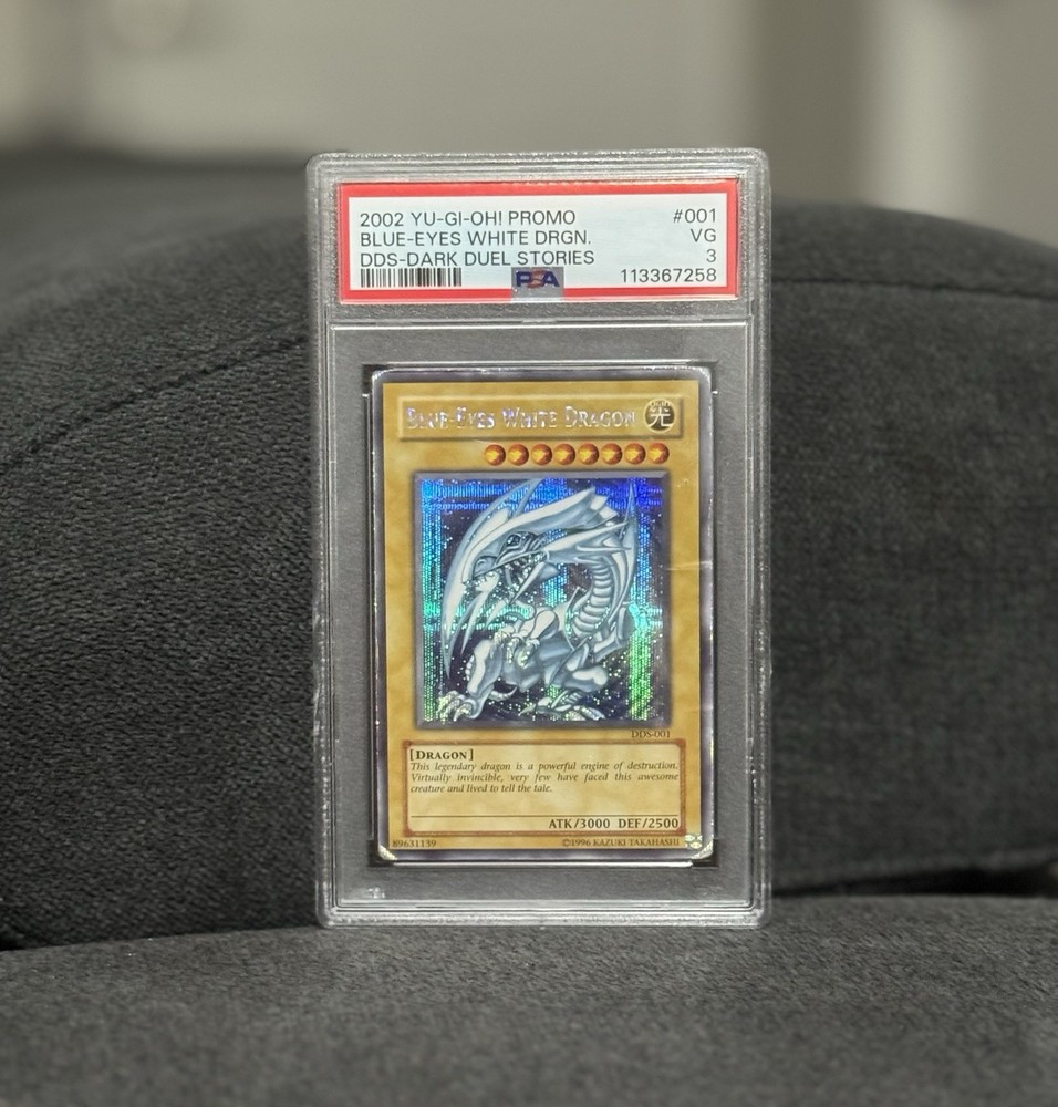 Blue-Eyes White Dragon DDS-001 Prismatic Secret Rare PSA 3 Graded