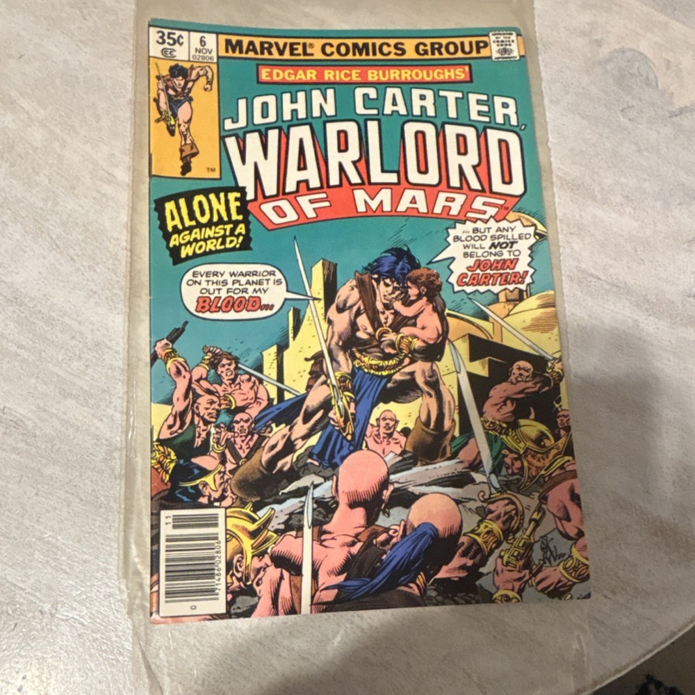 Marvel Comics John Carter Warlord of Mars comic lot