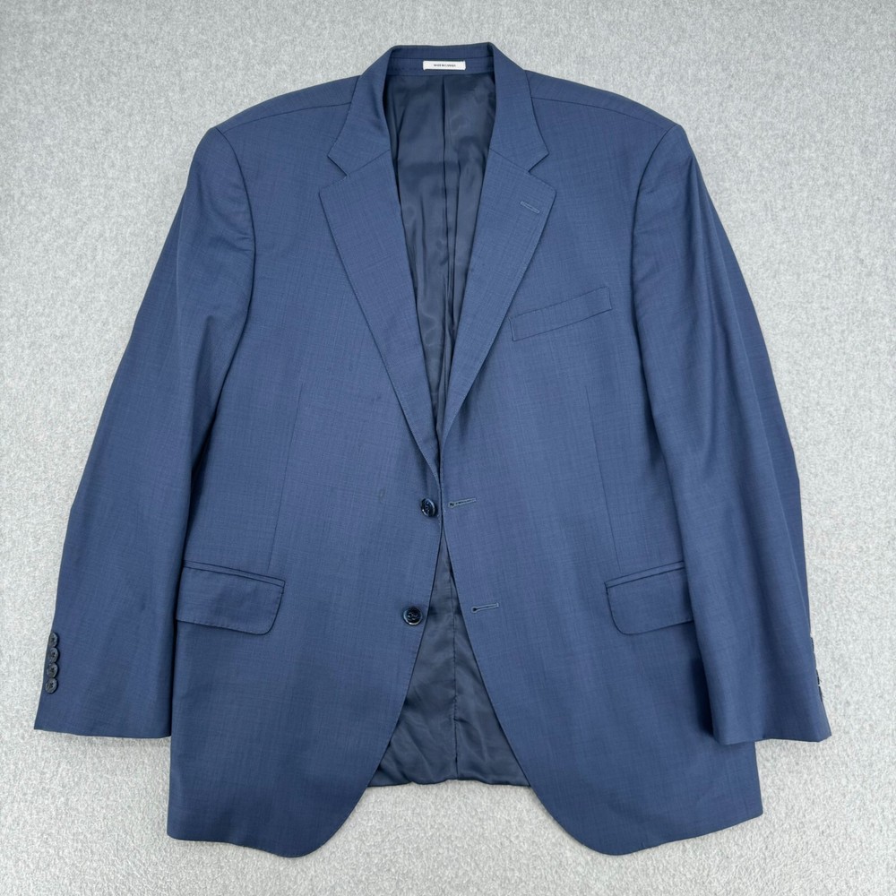 Peter Millar Suit Jacket Men's 46 Regular Blue Double Vent Classic Wool Blazer*