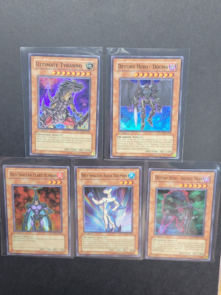 2006 1st Edition Yugioh Power of the Duelist Holo Super Rare Lot x5