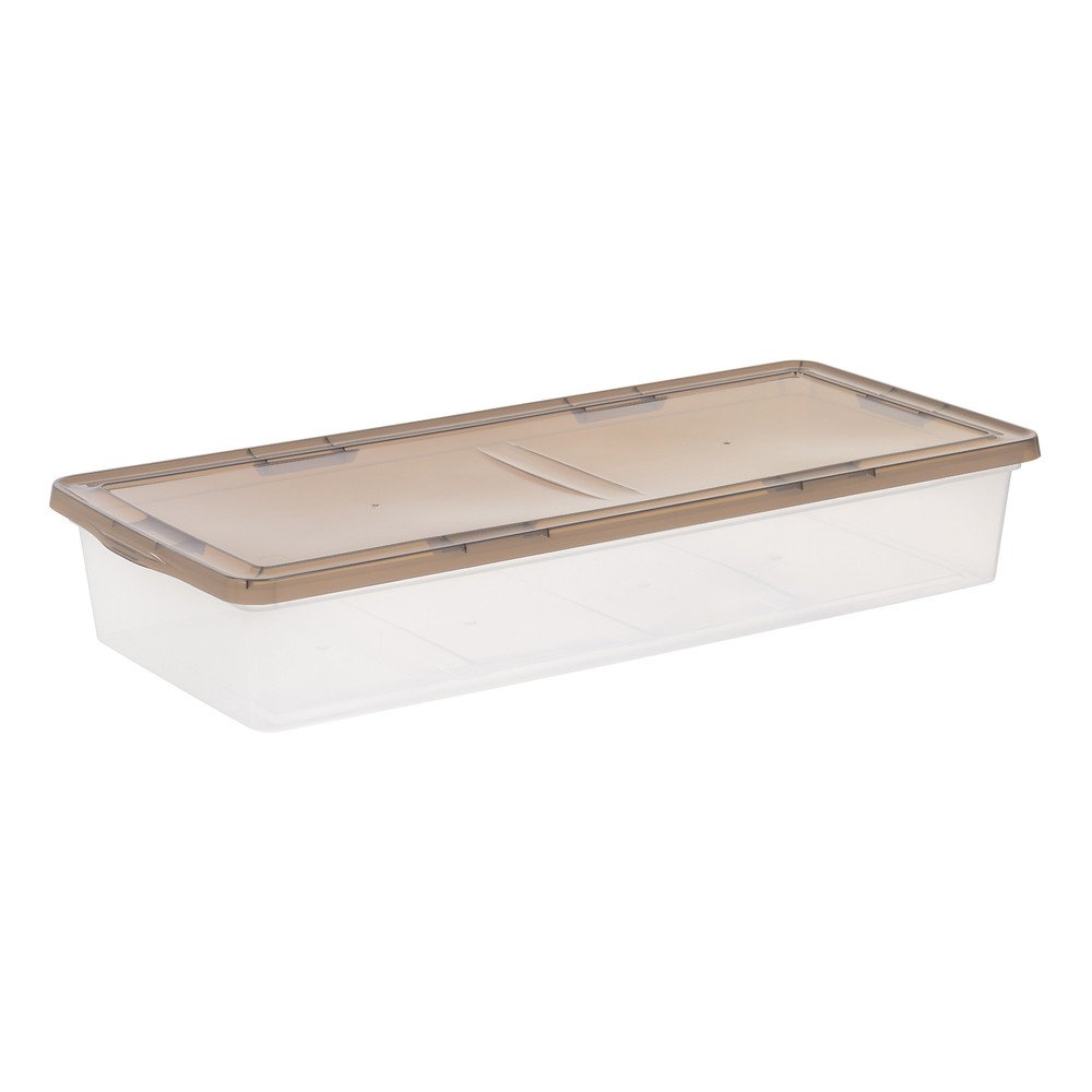 41 Qt Clear Stackable Underbed Storage Bins with Lids for Organized Spaces