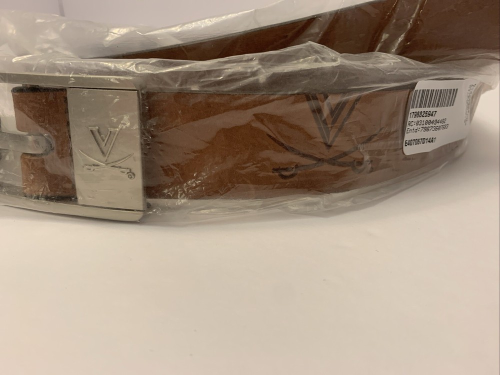 NCAA VIRGINIA CAVALIERS GENUINE LEATHER BELT SIZE 32 New