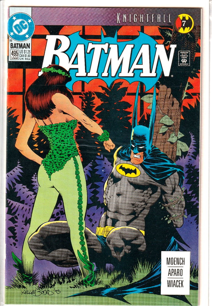 Batman #495 9.6 NM 1993 DC Knightfall 7 Kelly Jones Jim Aparo Poison Ivy App