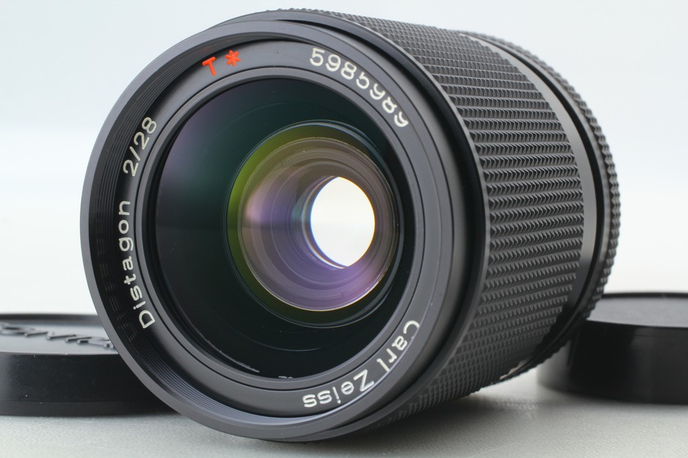 Near Mint Contax Carl Zeiss 28mm f/2 AEG Lens C/Y Mount Japan