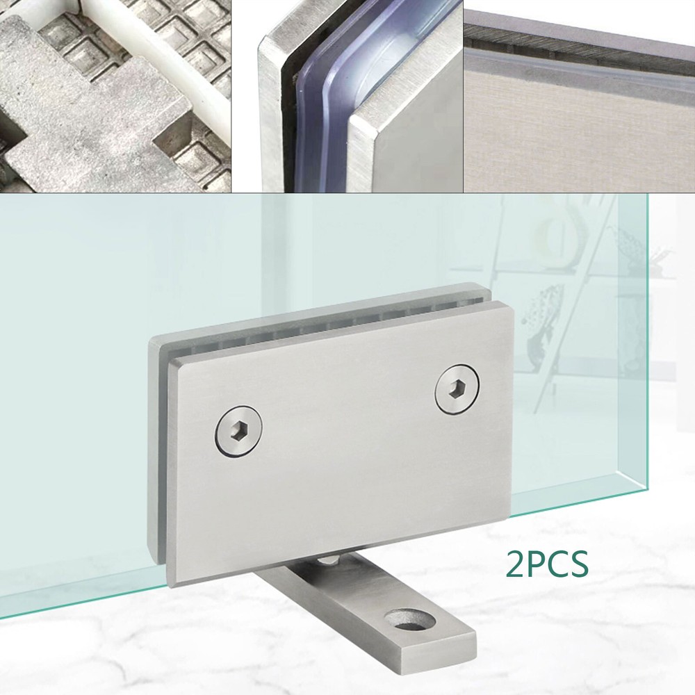 2 Pack 360 Degree Shower Door Hinges, Heavy Duty Frameless Glass Door Hinges