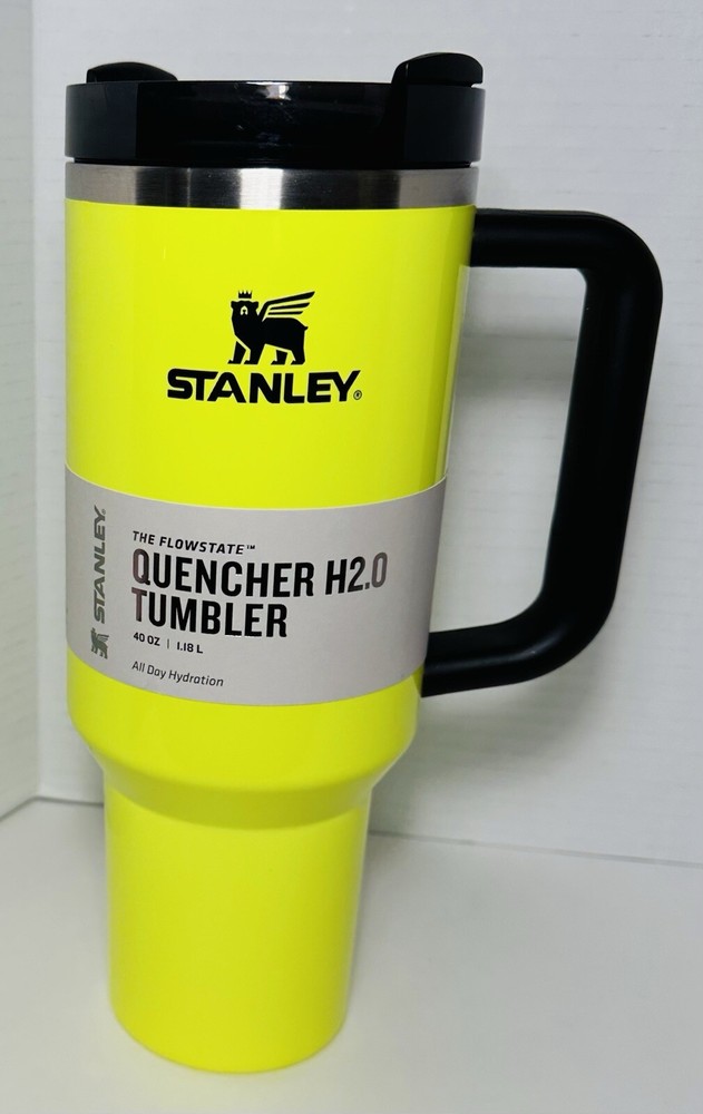 NEW Stanley Quencher H2.0 40oz Tumbler Insulated Thermal Travel Mug NEON YELLOW