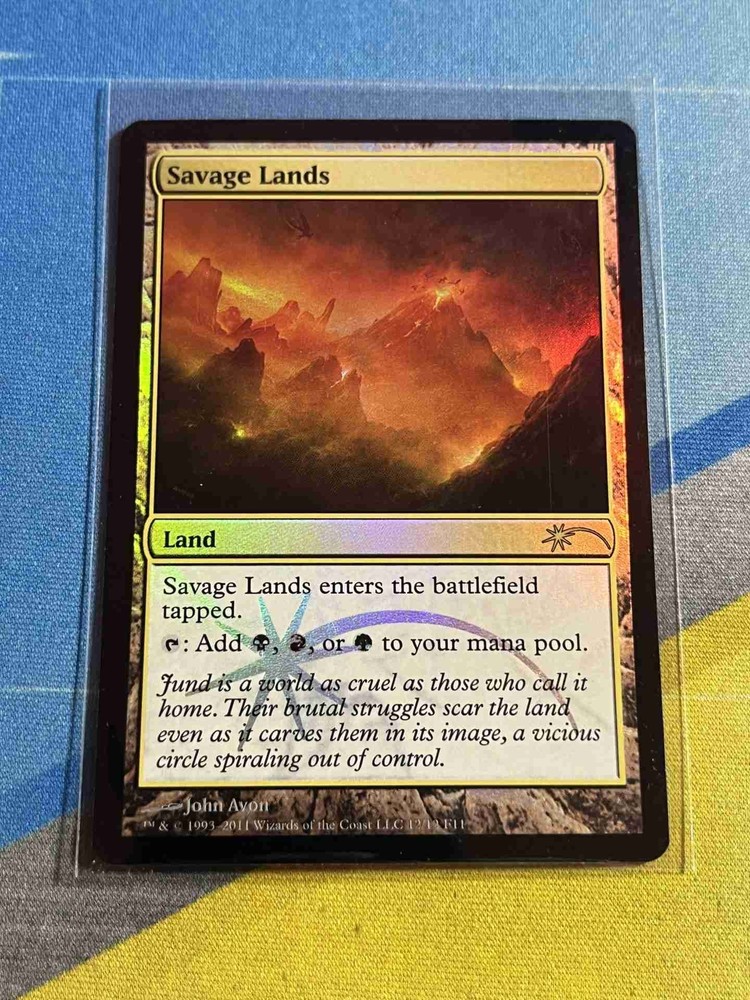 Magic the Gathering MTG FNM Promo SAVAGE LANDS  Foil
