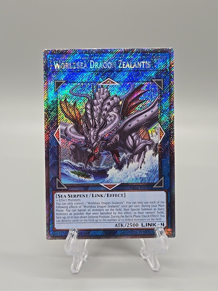 Worldsea Dragon Zealantis (Platinum Secret Rare) RA04-EN082 Quarter Century...