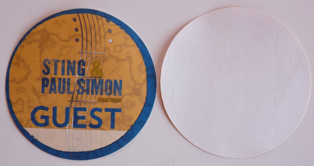 Paul Simon / Sting 2014 Tour Concert Tour Orange Guest Backstage Pass