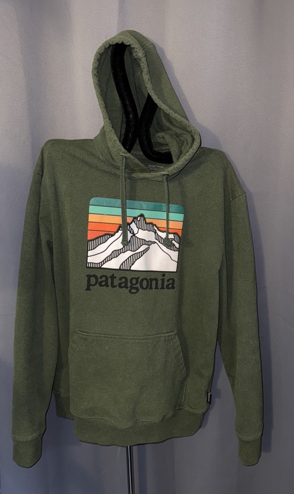 Patagonia Uprisal Hoodie Mens Medium Black Recycled Fleece Pullover Sweatshirt