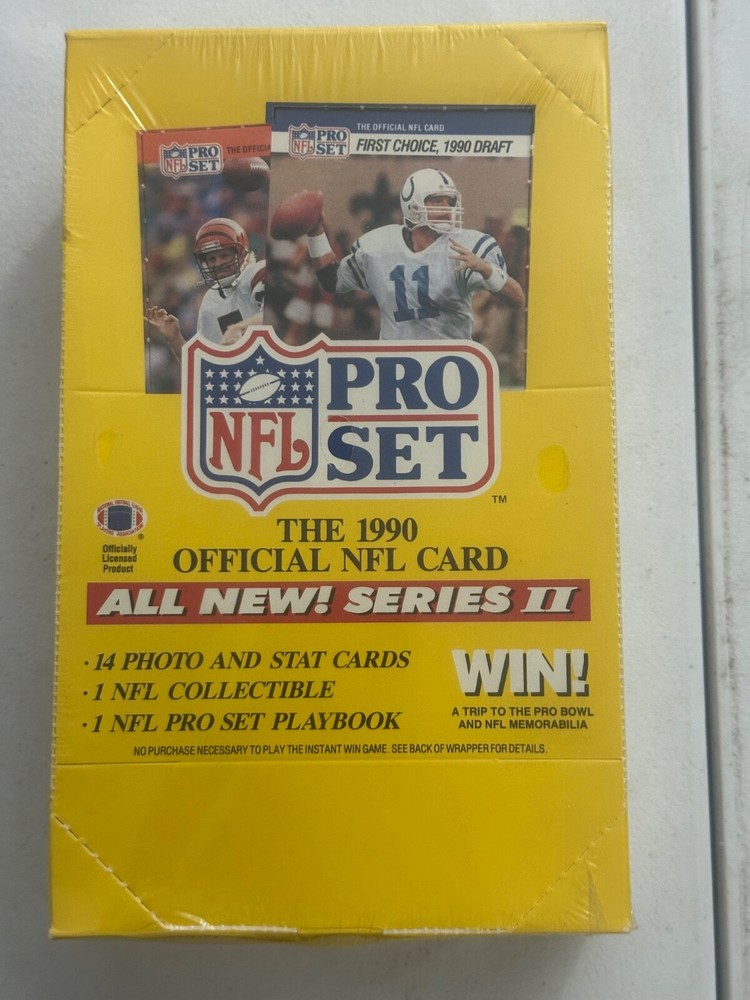 1990 Pro Set Football Series 2 Factory Sealed Box 36 Packs