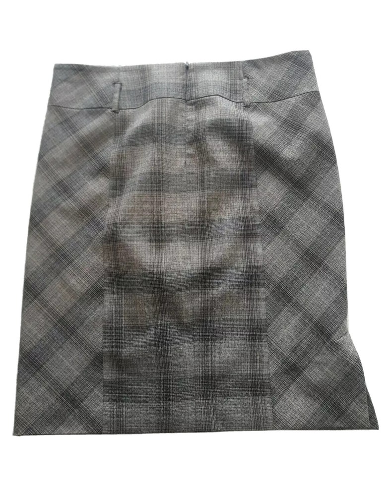Kenneth Cole Reaction brown plaid skirt size 12 womens