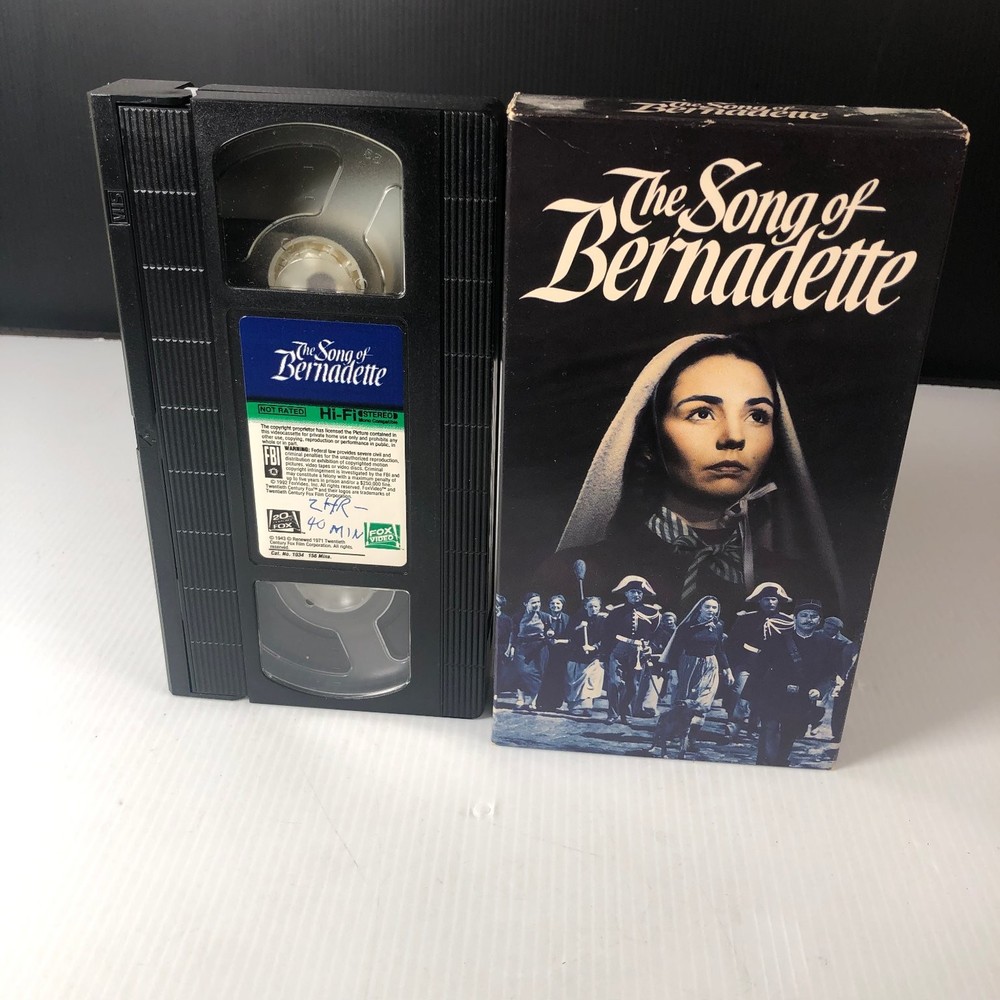 The Song of Bernadette VHS 1943 Drama Original Release Fox Video
