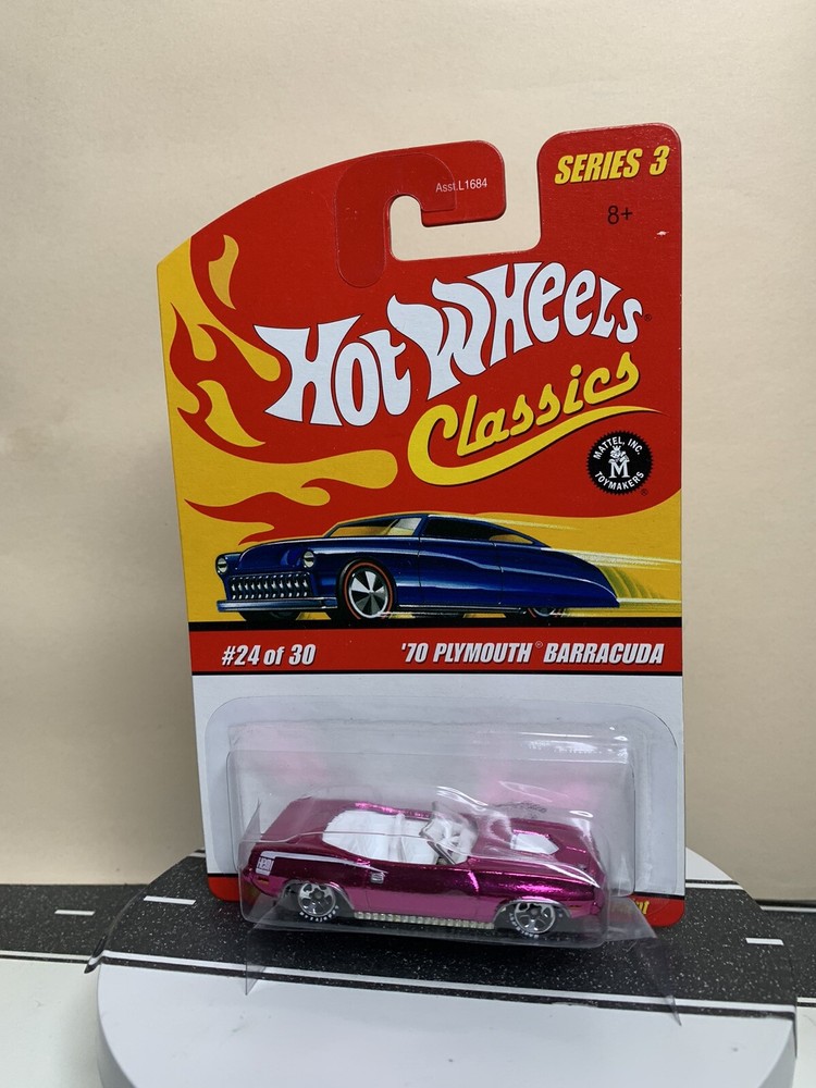 2007 Hot Wheels Classics Series 3 #24/30 '70 Plymouth Barracuda Cuda Pink NIP