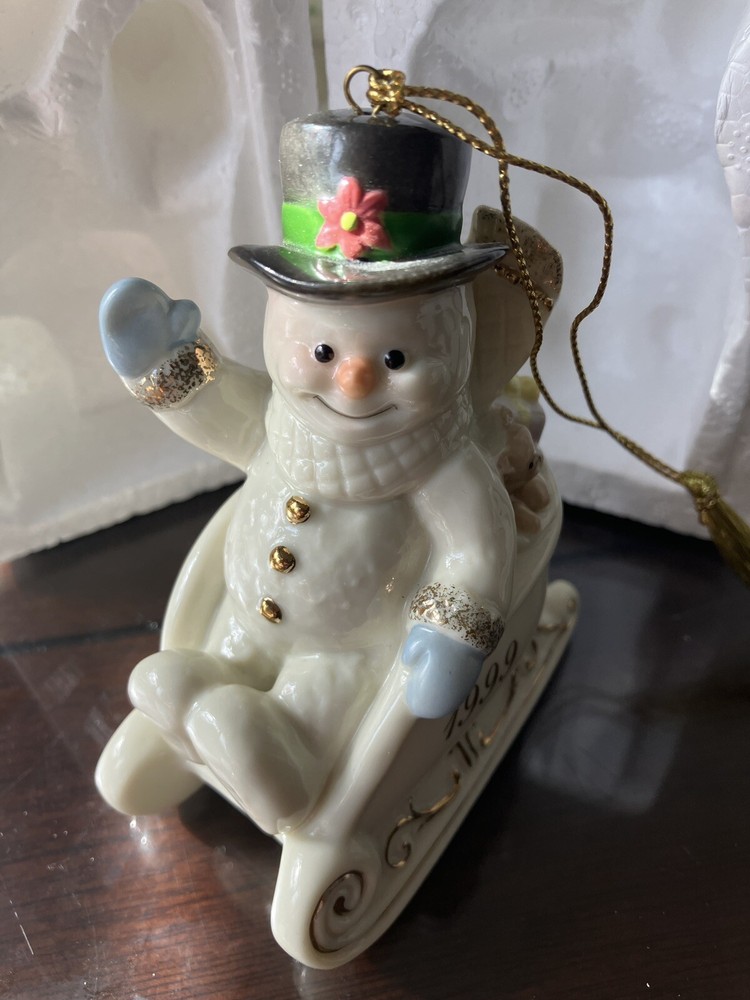 lenox christmas ornament 2000 retired  snowman