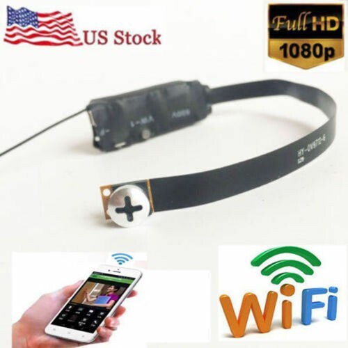 1080P HD Mini Wireless WiFi Camera with DVR and Screws for Easy DIY Installation