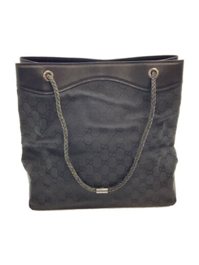 GUCCI GG Monogram Black Canvas Tote Bag