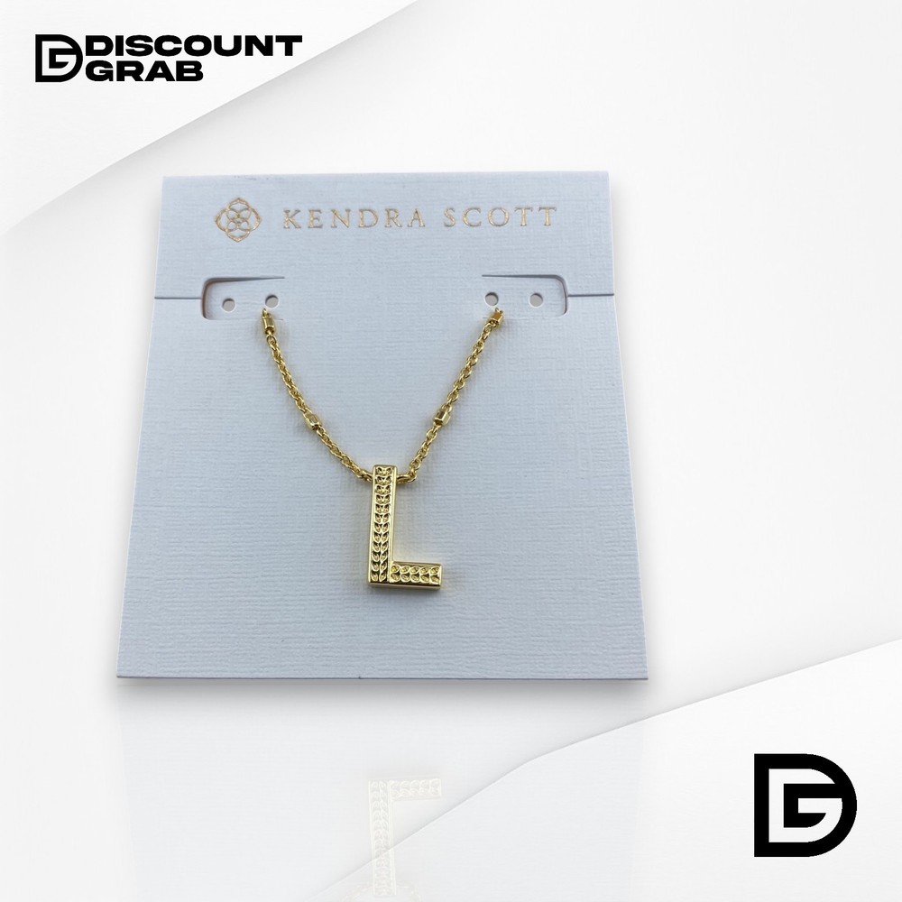 Kendra Scott Letter L Pendant Necklace – Gold (BRAND NEW)