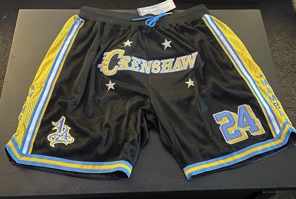 LA Lakers Crenshaw Ed x Kobe Bryant & Nipsey Hussle Collab Shorts XL NWT