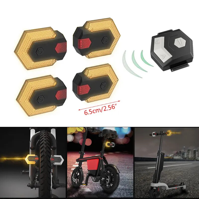 Turn Signals for Bicycle Front Rear Light Smart Wireless Remote Control Warning