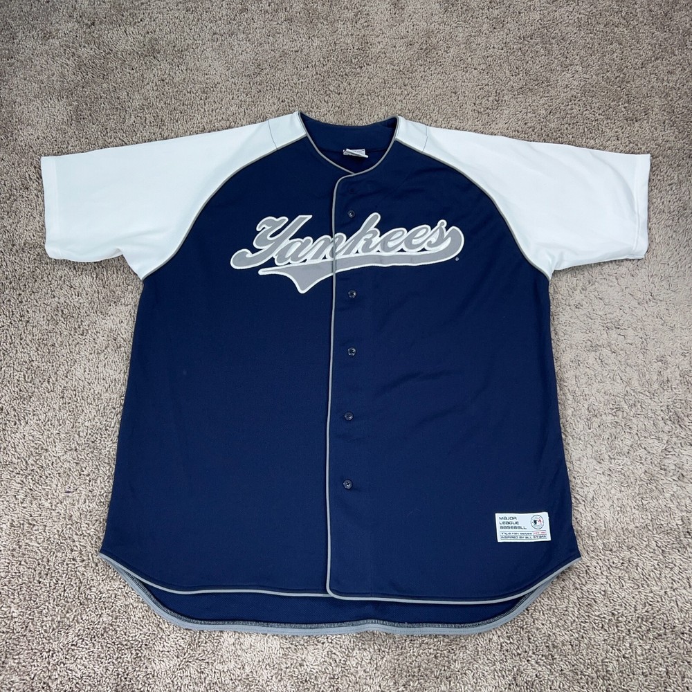New York Yankees Jersey Mens XL Blue White True Fan Alex Rodriguez MLB Baseball