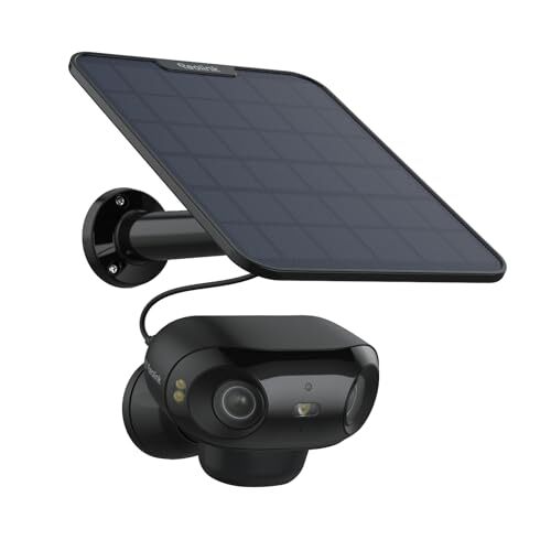 Argus 4 Pro 4K Solar Security Camera with ColorX Night Vision, 180° View, Black