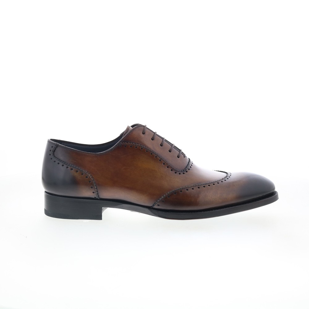 Di Bianco Reggio Deco Zenzero Mens Brown Oxfords Wingtip & Brogue Shoes