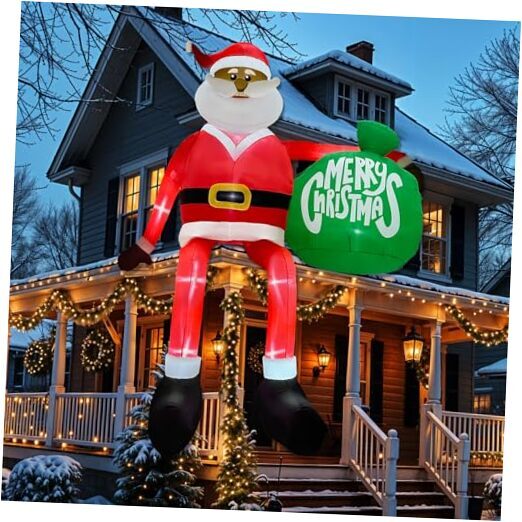 13 FT Giant Christmas Inflatable Outdoor Decoration, Climbing Black