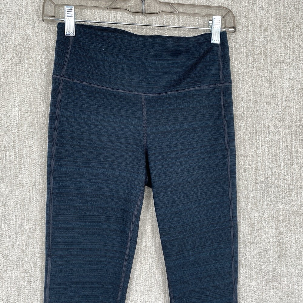 Athleta Womens Navy Blue 7/8 Crop Gym Leggings Small Pull-On Workout Athletic