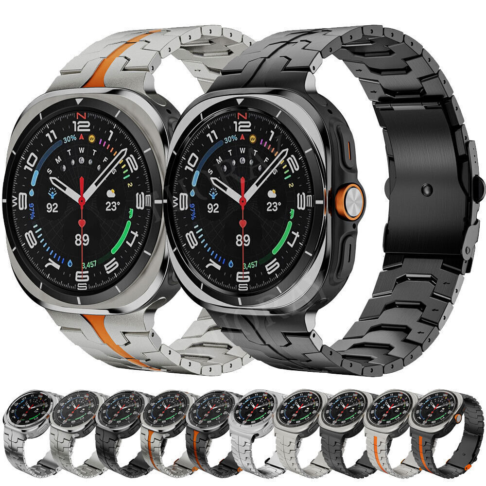 For Samsung Galaxy Watch Ultra Band 47mm No Gap Titanium Band Metal Wrist Strap