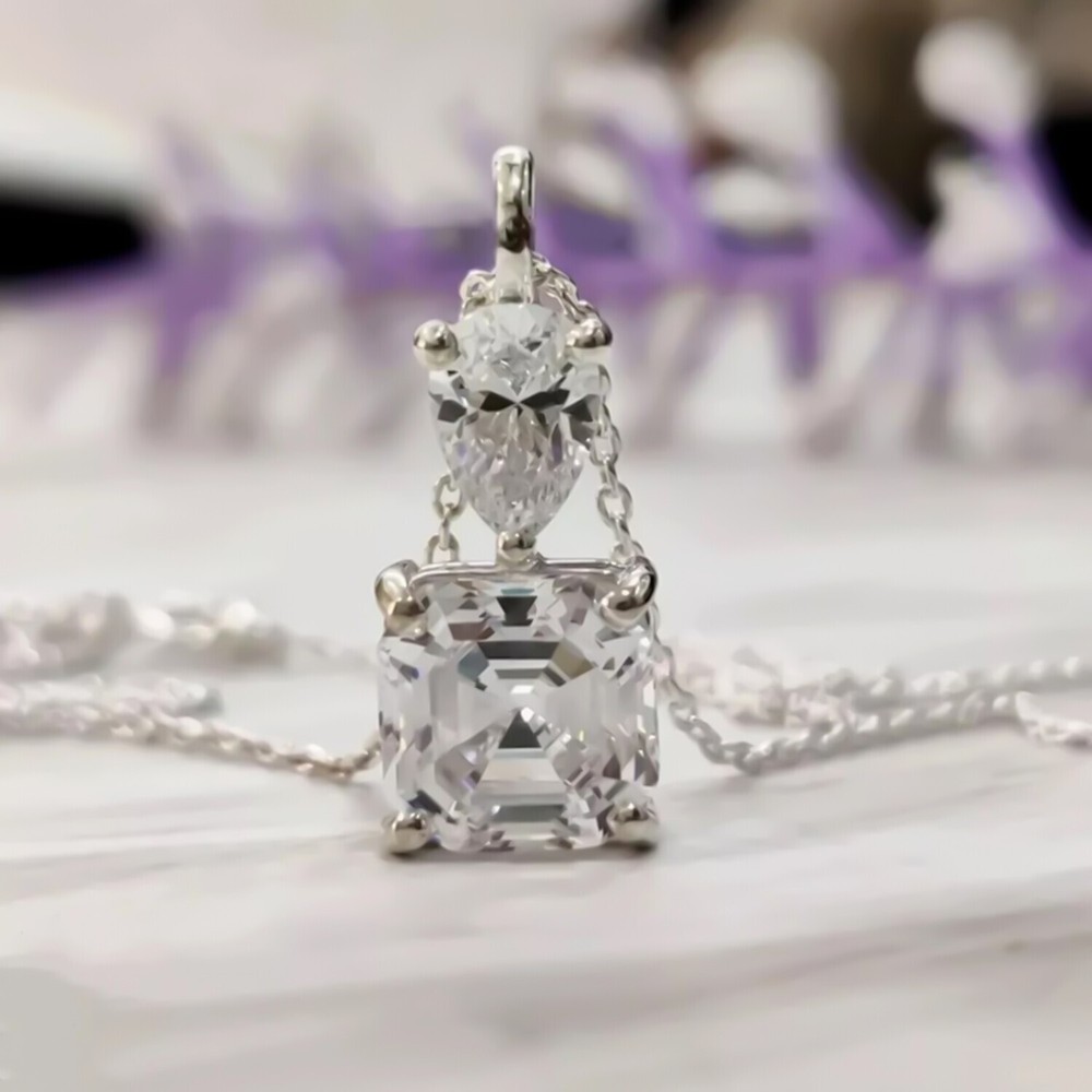 2.50 Ct Certified White Diamond Solitaire Pendant 925 Silver Christmas Gift