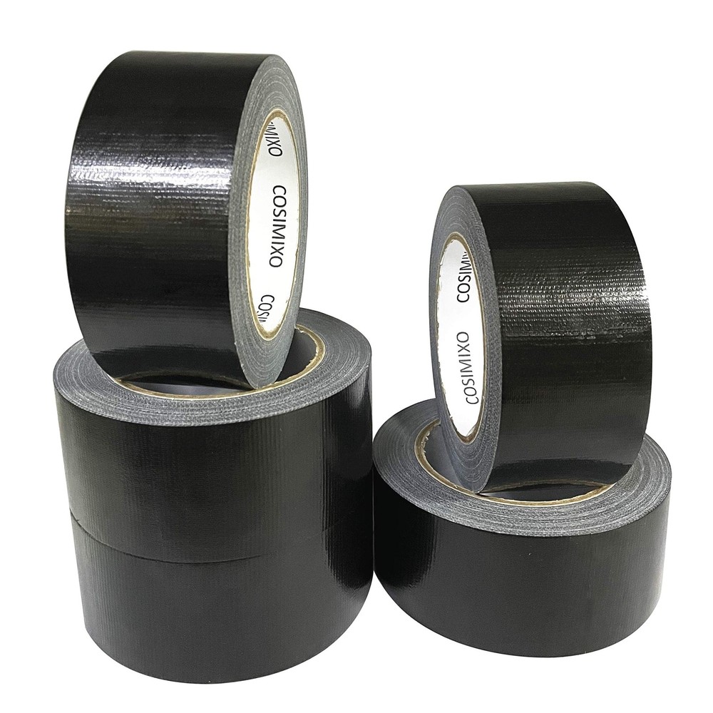 5-Pack Black Heavy Duty Duct Tape 2 in x 30 Yds Strong Flexible Adhesive