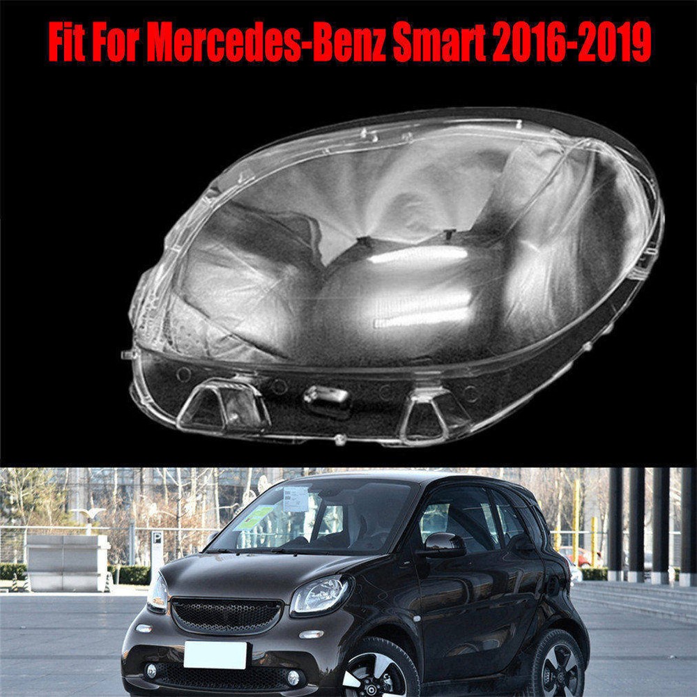 For Mercedes-Benz Smart 2016-2019 Headlight Headlamp Clear Lens Left Cover 1Pcs