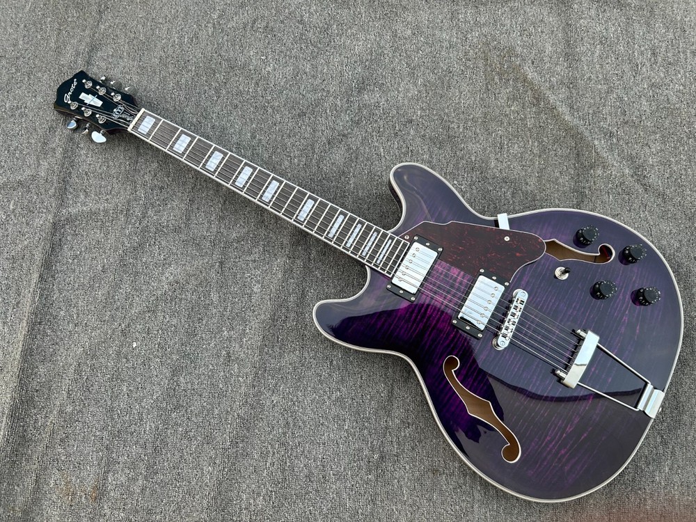GROTE Semi-Hollow Body Electric Guitar for Smooth Tones