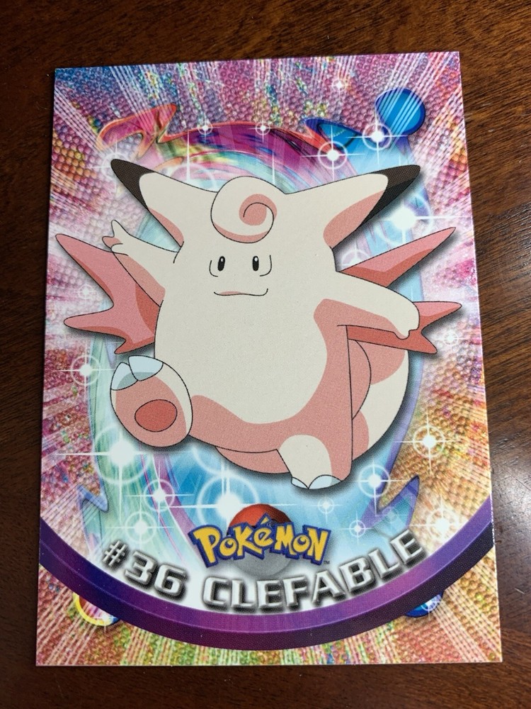 1999 Topps Pokemon TV Animation Black Logo #36 Clefable FREE COMBINED SHIP