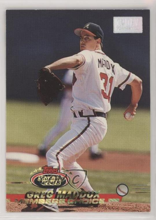 1993 Topps Stadium Club Members Choice 1st Day Issue Greg Maddux #750 HOF-image