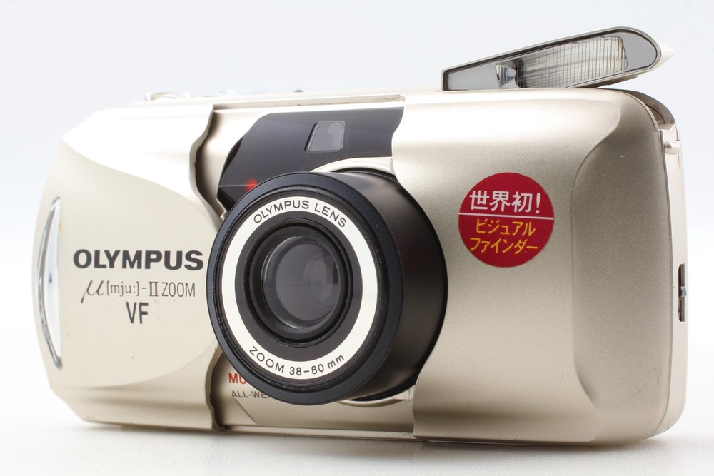 Near Mint Olympus mju II Zoom Stylus Point & Shoot Film Camera LCD Works Japan