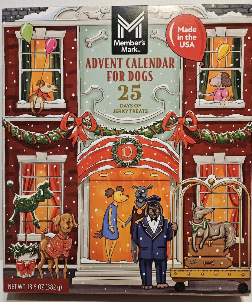 Advent Calender For Dogs, Made In USA, 25 Days Of Jerky Treats, Member's Mark-image