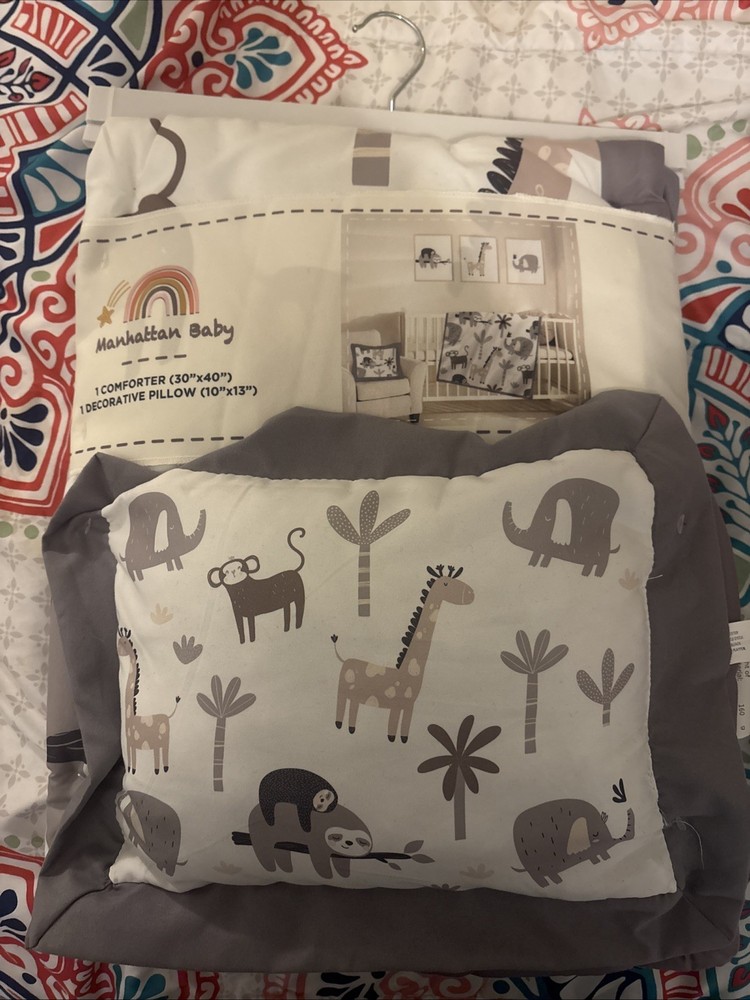 Manhattan Baby Comforter and Decorative Pillow Set