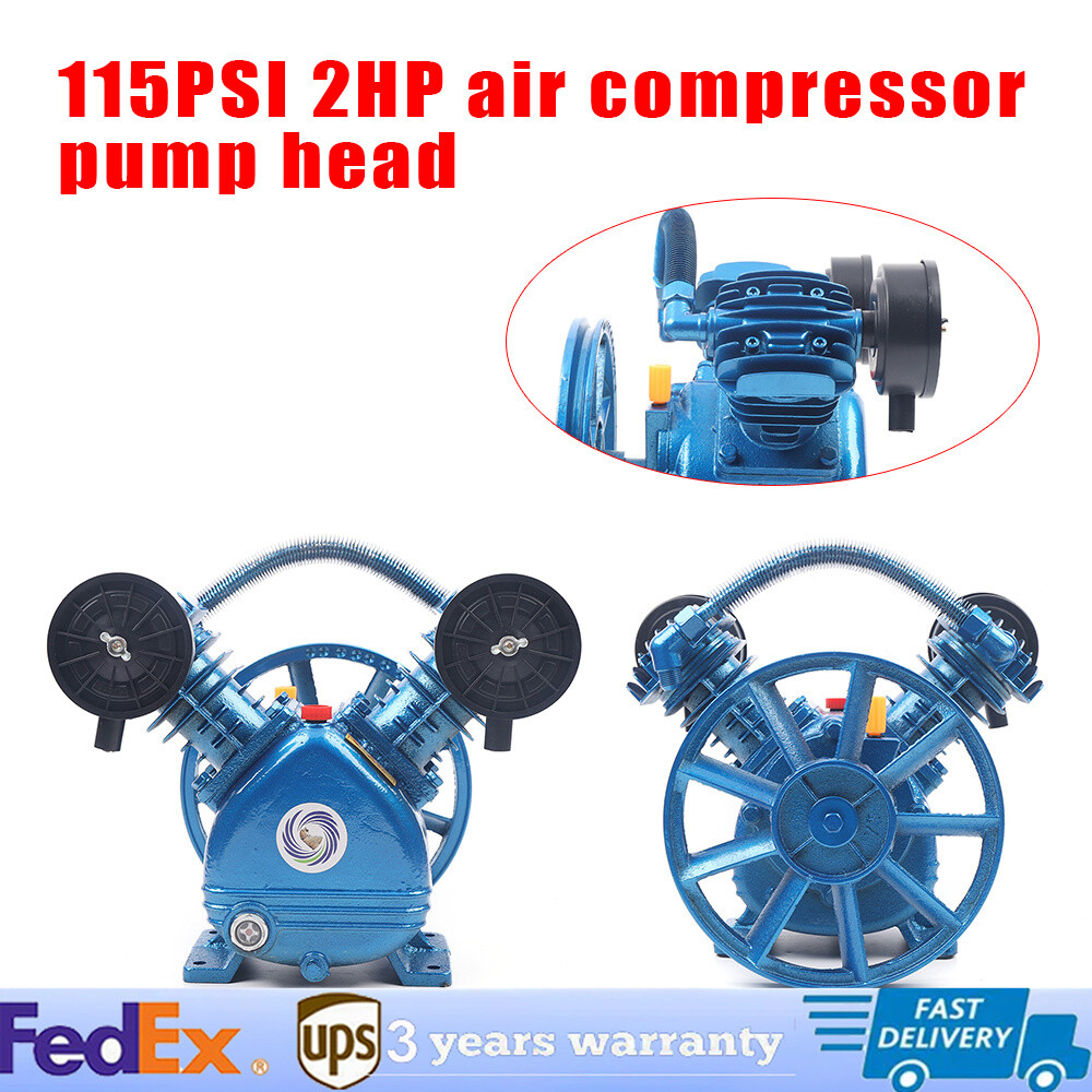 Upgrade 8-Bar V-Twin Air Compressor Pump Head 2-Stage