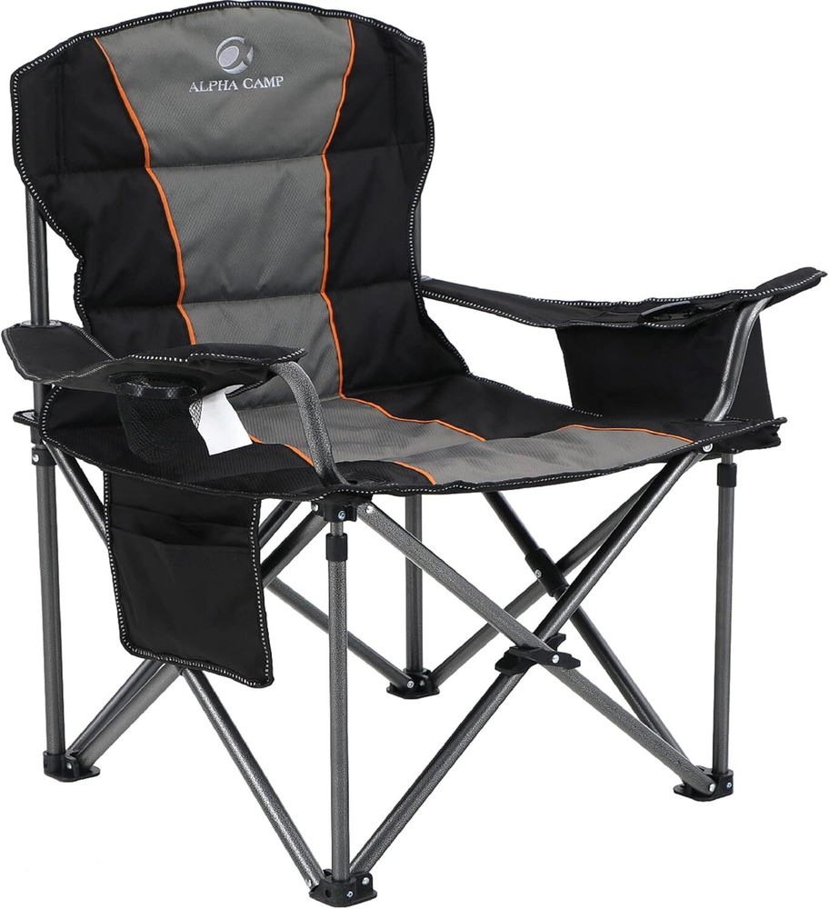 Heavy Duty 450 LB Steel Frame Oversized Camping Folding Chair