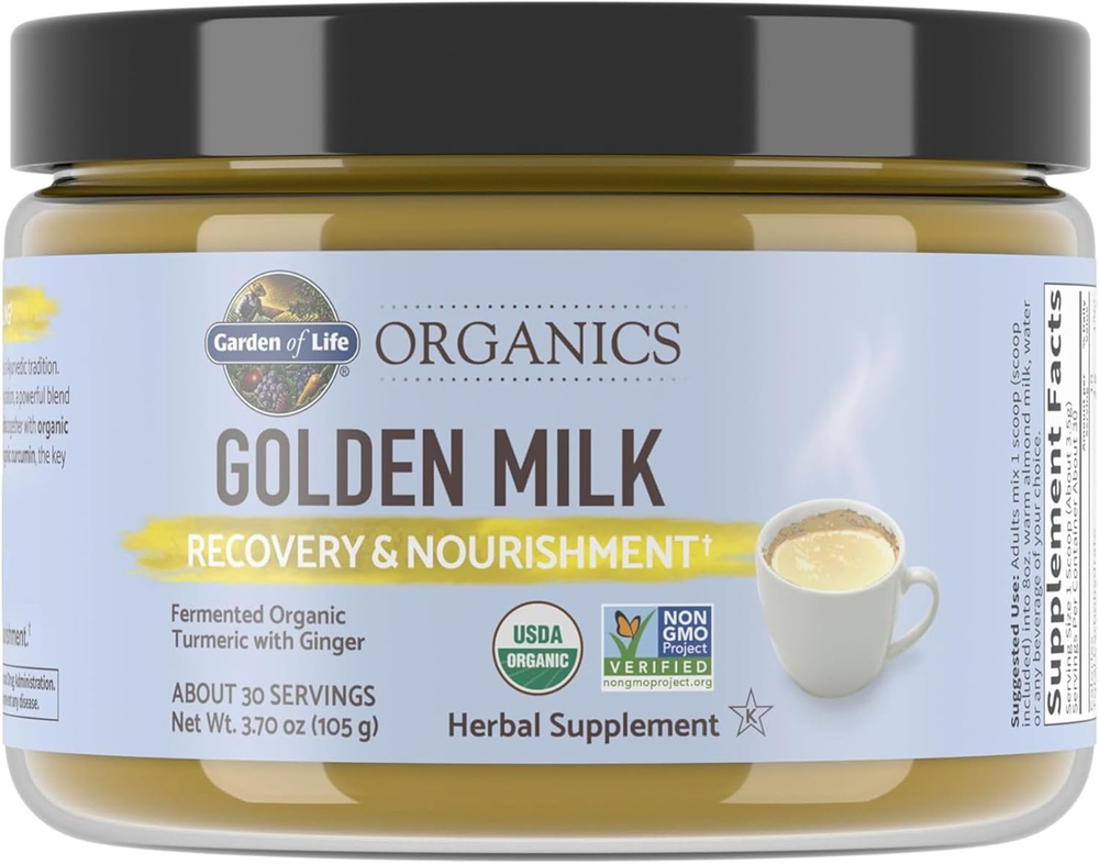 Organic Golden Milk Powder with 44mg Turmeric Curcumin 95 for Recovery & Nourishment