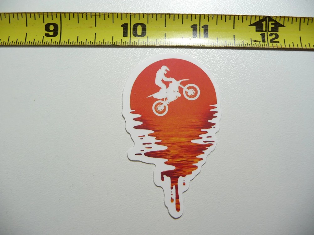 Dirt Bike Leaking Sun Small Sticker Decal for Motocross Motorcycle Riding